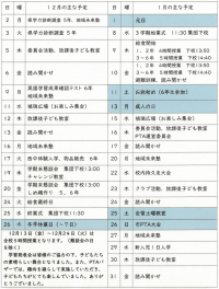 12・１月予定