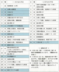 11・12月予定